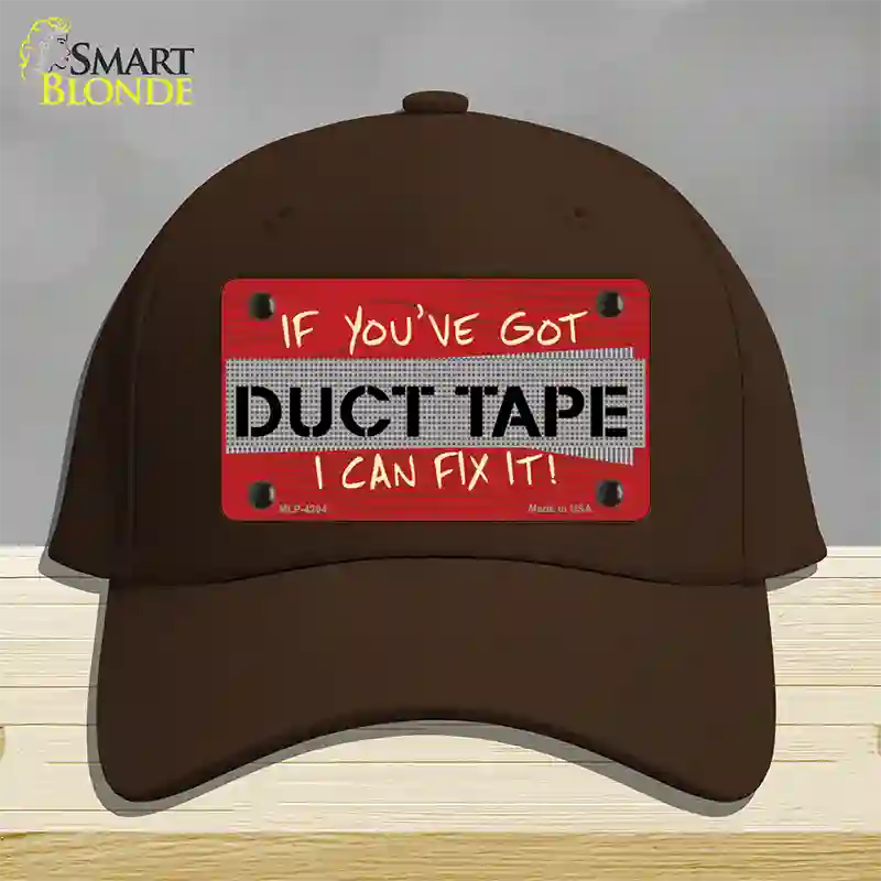 Duct Tape Novelty License Plate Hat Cotton / Dark Brown