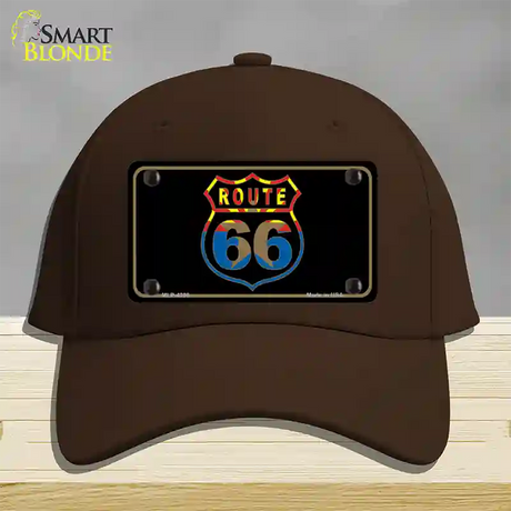 Route 66 Logo Arizona Flag Novelty License Plate Hat Cotton / Dark Brown