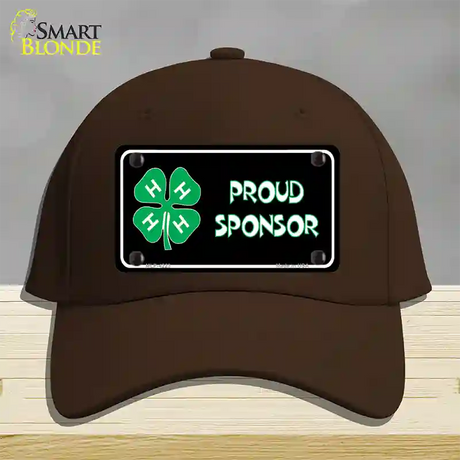 4-H Proud Sponsor Novelty License Plate Hat Cotton / Dark Brown