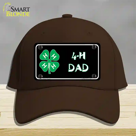 4-H Dad Novelty License Plate Hat Cotton / Dark Brown