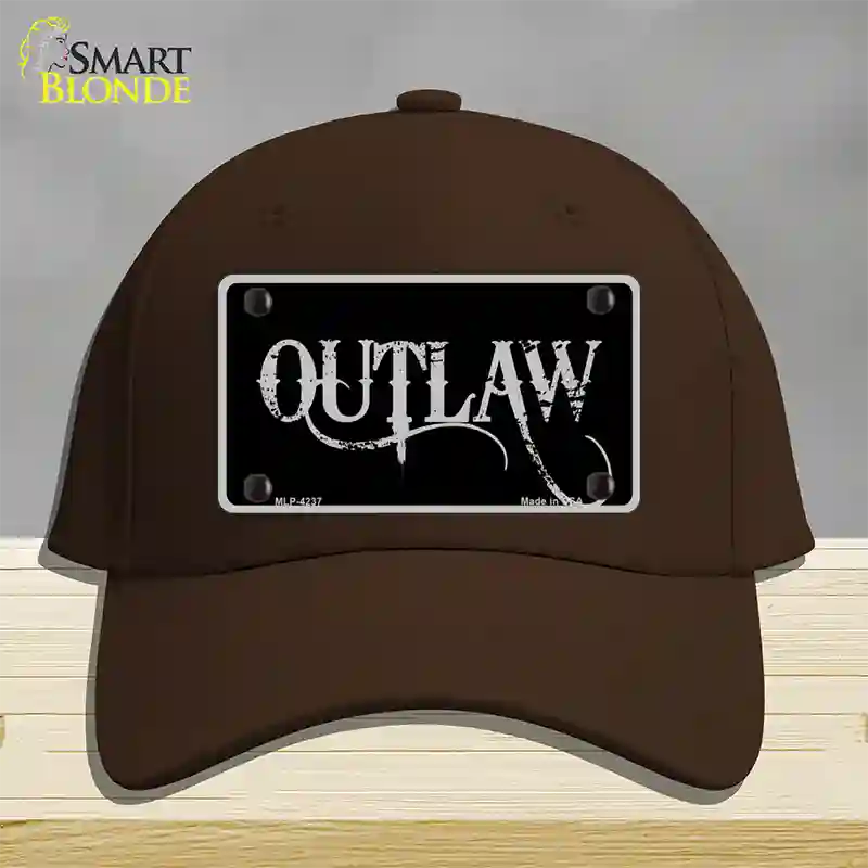 Outlaw Novelty License Plate Hat Cotton / Dark Brown