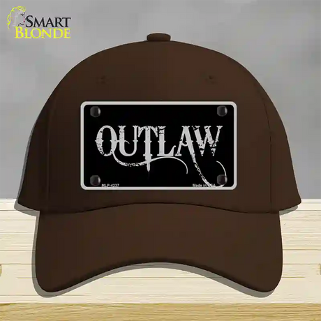 Outlaw Novelty License Plate Hat Cotton / Dark Brown