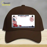 Maryland State Novelty License Plate Hat Cotton / Dark Brown