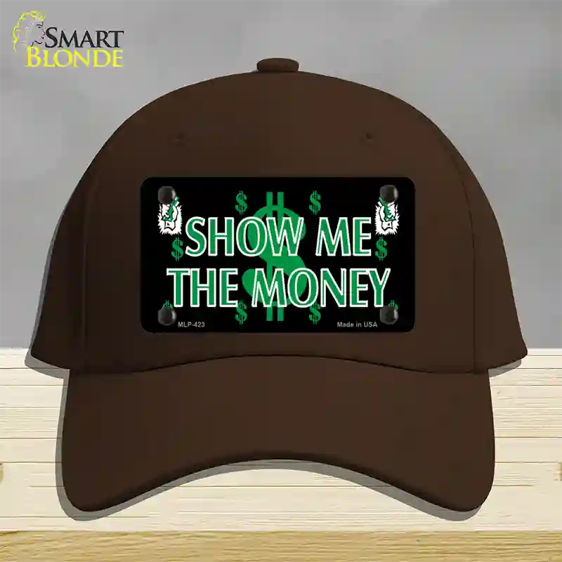 Show Me The Money Novelty License Plate Hat Cotton / Dark Brown