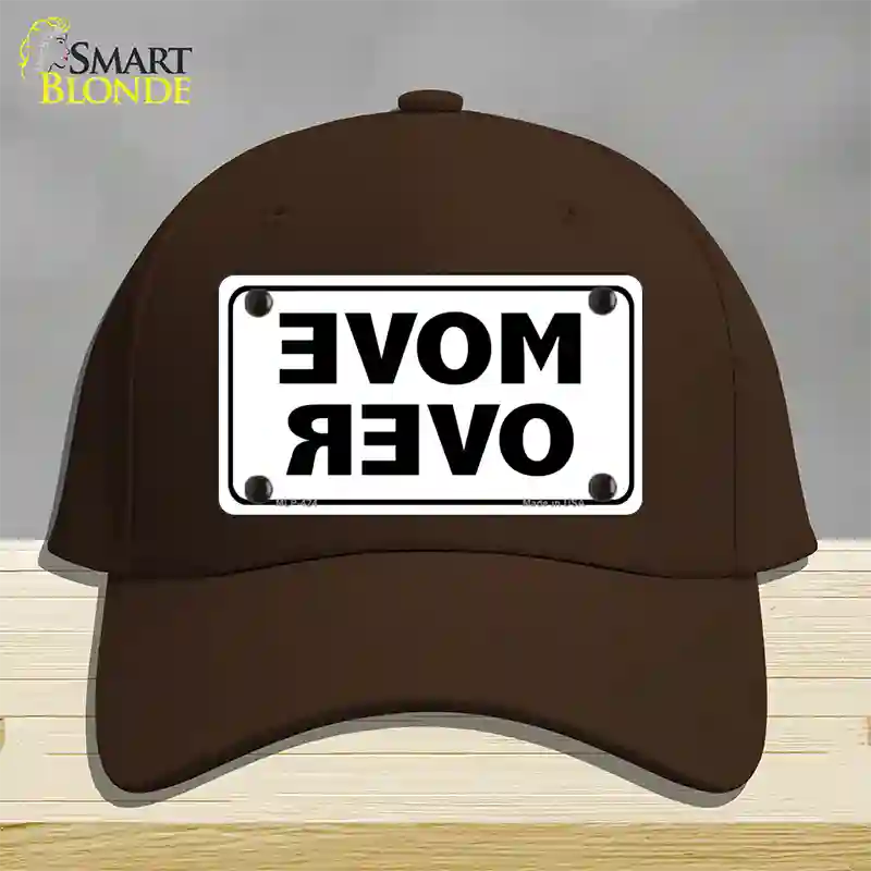 Move Over White Novelty License Plate Hat Cotton / Dark Brown