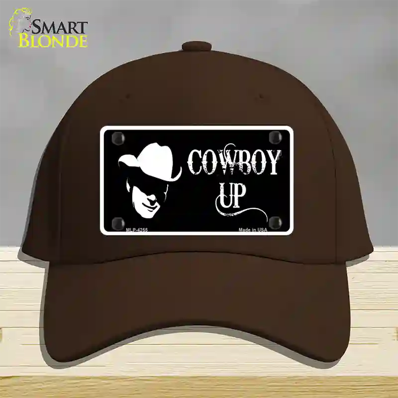 Cowboy Up License Novelty License Plate Hat Cotton / Dark Brown