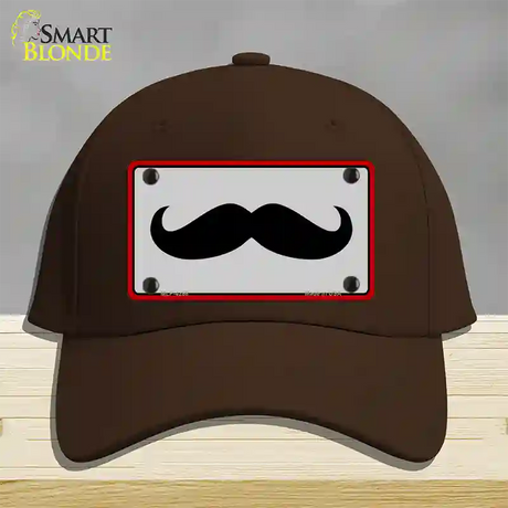 Mustache Novelty License Plate Hat Cotton / Dark Brown