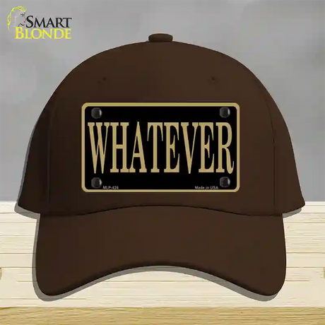 Whatever Novelty License Plate Hat Cotton / Dark Brown