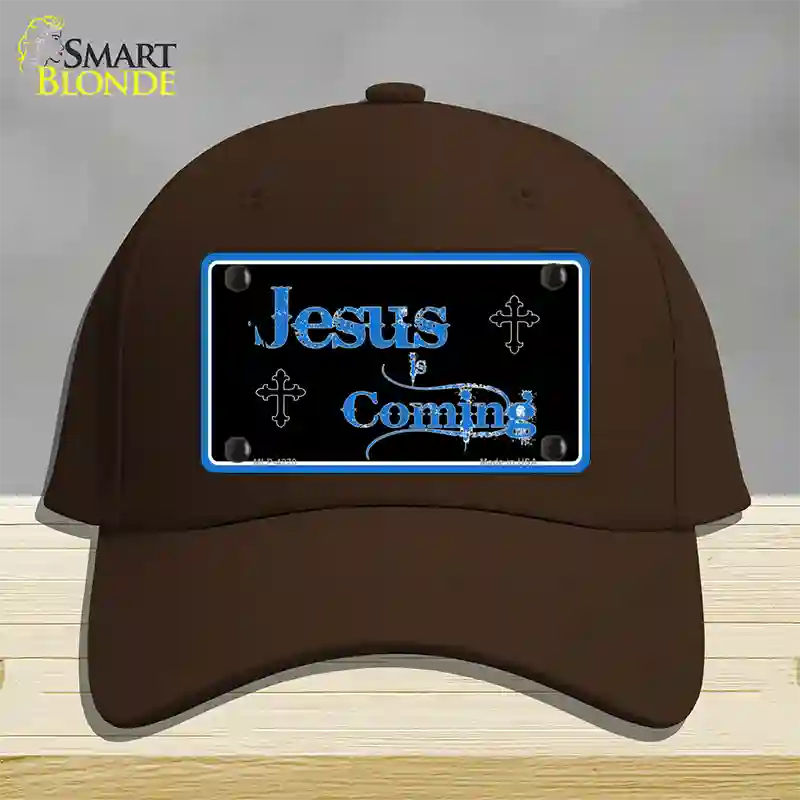 Jesus Is Coming Novelty License Plate Hat Cotton / Dark Brown