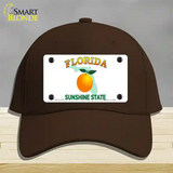 Florida State Novelty License Plate Hat Cotton / Dark Brown