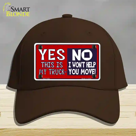 Yes This Is My Truck Novelty License Plate Hat Cotton / Dark Brown