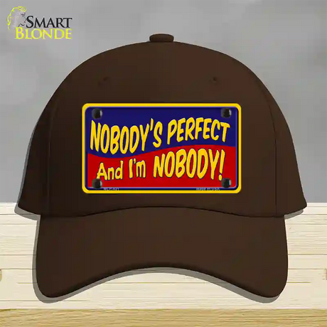 Nobodys Perfect Novelty License Plate Hat Cotton / Dark Brown