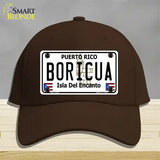 Boricua Puerto Rico Novelty License Plate Hat Cotton / Dark Brown