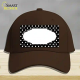 Scallop Black White Polka Dot Novelty License Plate Hat Cotton / Dark Brown