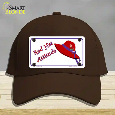 Red Hat Attitude Novelty License Plate Hat Cotton / Dark Brown