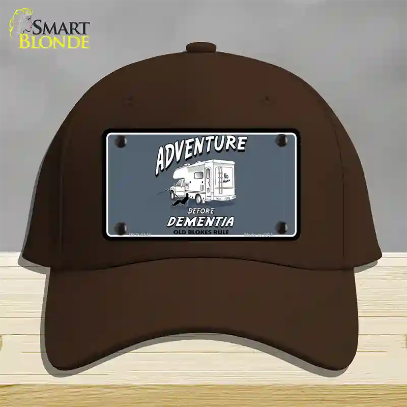 Adventure Before Dementia Novelty License Plate Hat Cotton / Dark Brown