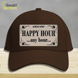 Happy Hour Any Hour Novelty License Plate Hat Cotton / Dark Brown