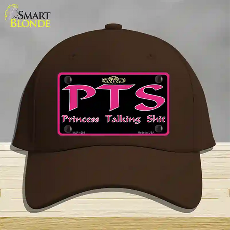 P.T.S. Novelty License Plate Hat Cotton / Dark Brown