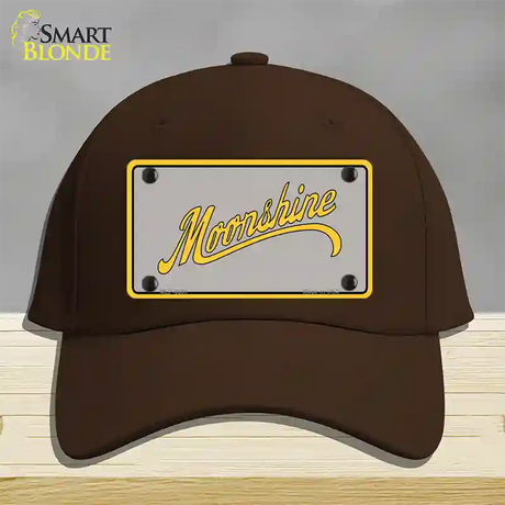 Moonshine Novelty License Plate Hat Cotton / Dark Brown