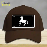 Horse Prancing Novelty License Plate Hat Cotton / Dark Brown