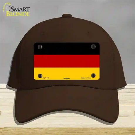 Germany Flag Novelty License Plate Hat Cotton / Dark Brown