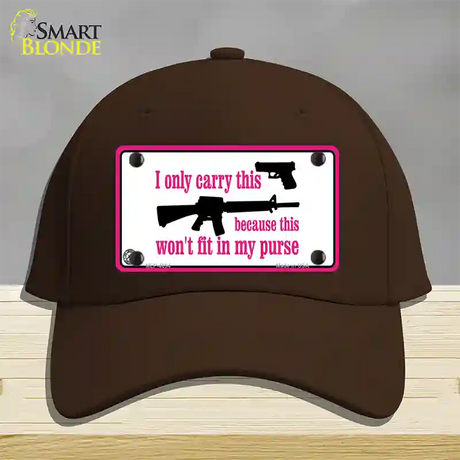 I Carry This Gun Novelty License Plate Hat Cotton / Dark Brown