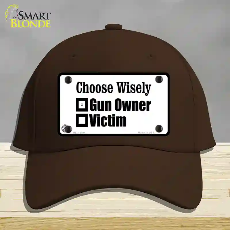 Choose Wisely Novelty License Plate Hat Cotton / Dark Brown