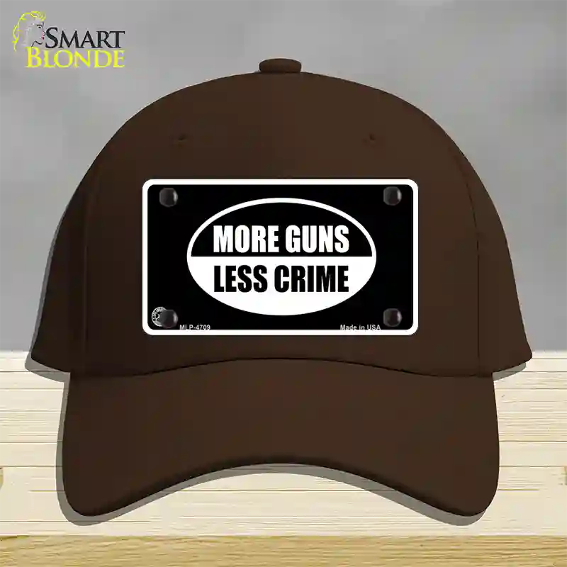 More Guns Less Crime Novelty License Plate Hat Cotton / Dark Brown