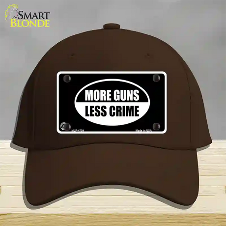 More Guns Less Crime Novelty License Plate Hat Cotton / Dark Brown