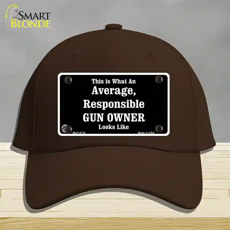 Average Gun Owner Novelty License Plate Hat Cotton / Dark Brown