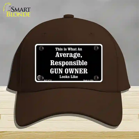 Average Gun Owner Novelty License Plate Hat Cotton / Dark Brown