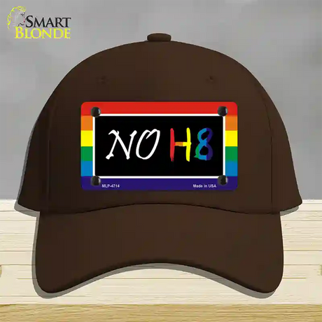 NO H8 Novelty License Plate Hat Cotton / Dark Brown