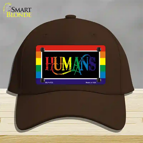 Humans Novelty License Plate Hat Cotton / Dark Brown