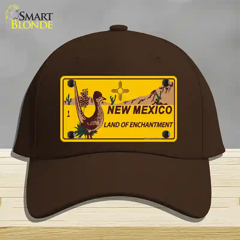 Roadrunner New Mexico Novelty License Plate Hat Cotton / Dark Brown