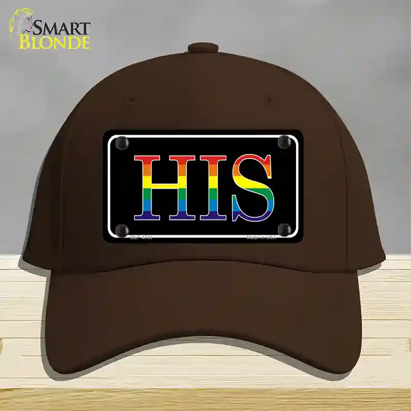 His Rainbow Novelty License Plate Hat Cotton / Dark Brown