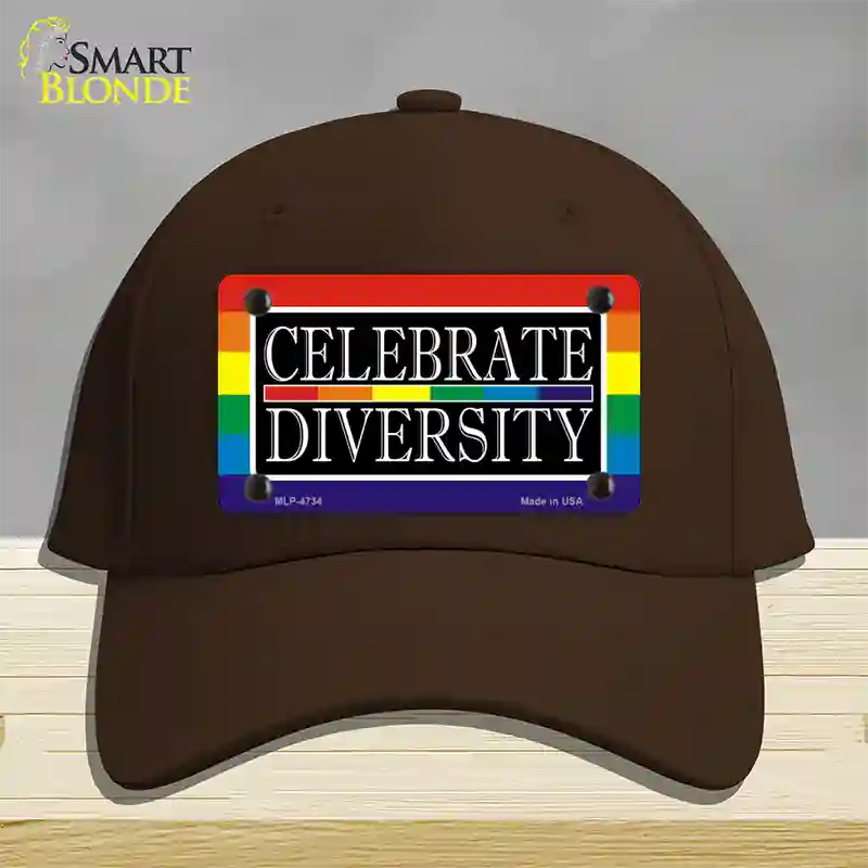 Celebrate Diversity Novelty License Plate Hat Cotton / Dark Brown