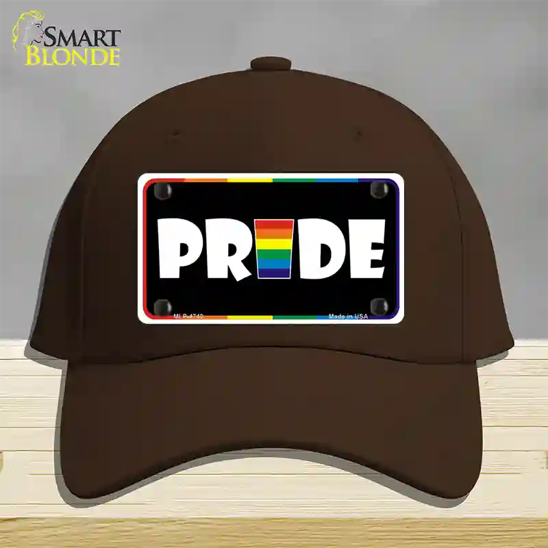 Pride Novelty License Plate Hat Cotton / Dark Brown