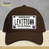 Levittown Puerto Rico Novelty License Plate Hat Cotton / Dark Brown