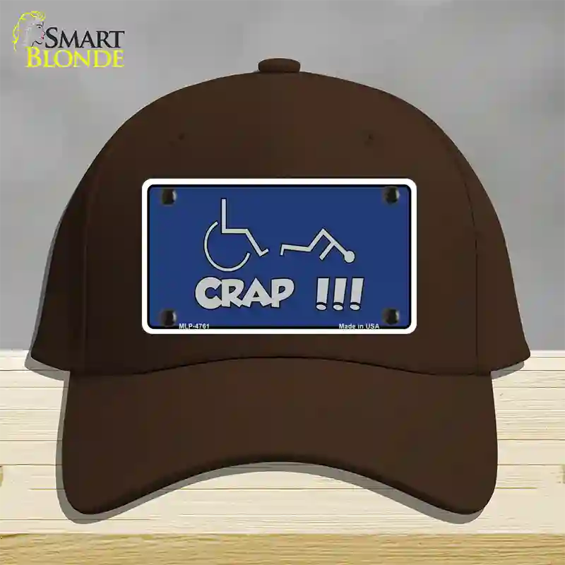 Handicap Crap Logo Novelty License Plate Hat Cotton / Dark Brown