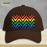 Rainbow Black Chevron Novelty License Plate Hat Cotton / Dark Brown