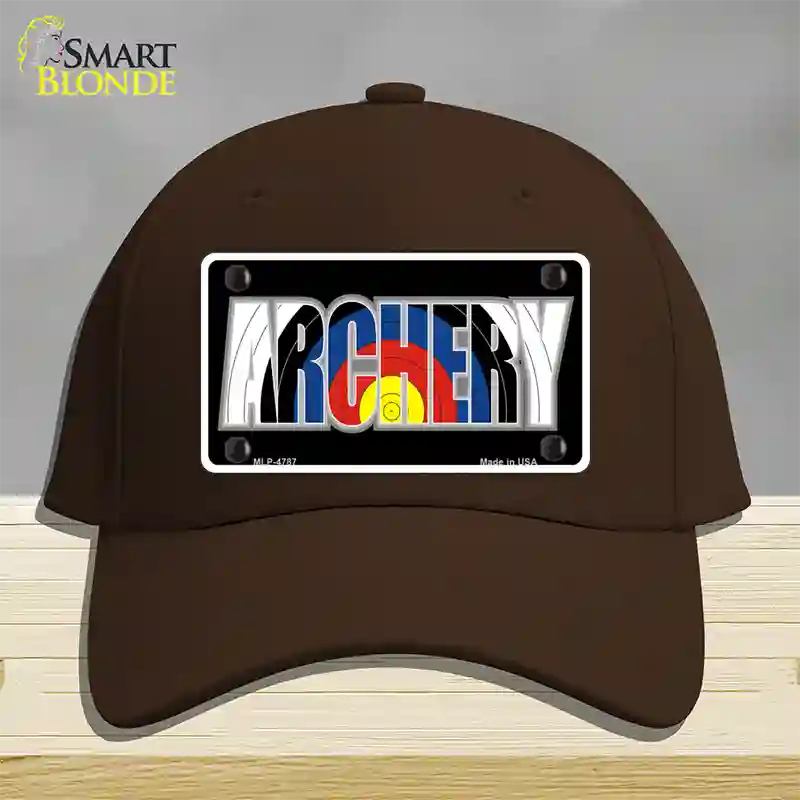 Archery Novelty License Plate Hat Cotton / Dark Brown