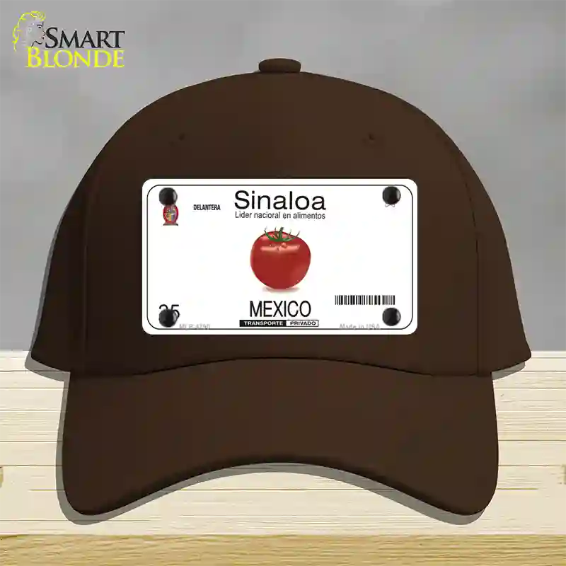 Sinaloa Mexico Novelty License Plate Hat Cotton / Dark Brown