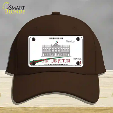 San Luis Potosi Mexico Novelty License Plate Hat Cotton / Dark Brown