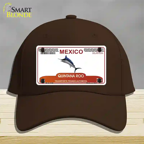 Quintana Roo Mexico Novelty License Plate Hat Cotton / Dark Brown