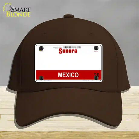 Sonora Mexico Novelty License Plate Hat Cotton / Dark Brown