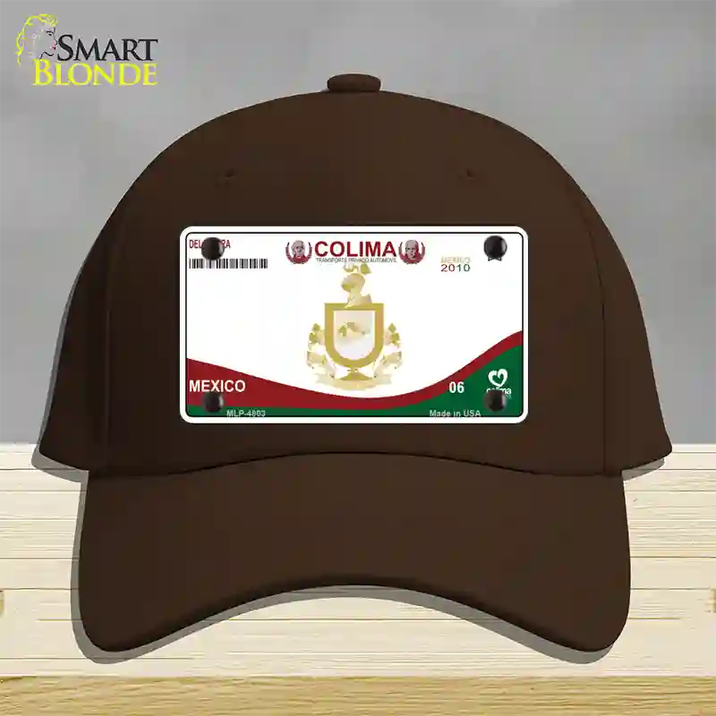 Colima Mexico Novelty License Plate Hat Cotton / Dark Brown