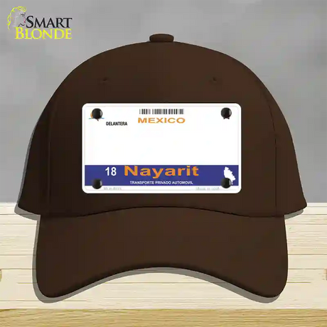 Nayarit Mexico Novelty License Plate Hat Cotton / Dark Brown