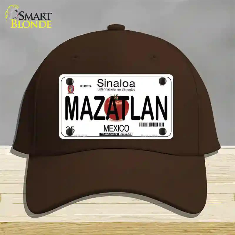 Mazatlan Mexico Novelty License Plate Hat Cotton / Dark Brown