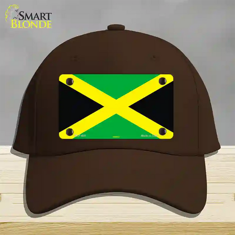 Jamaica Flag Novelty License Plate Hat Cotton / Dark Brown