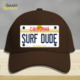 Surf Dude California Novelty License Plate Hat Cotton / Dark Brown